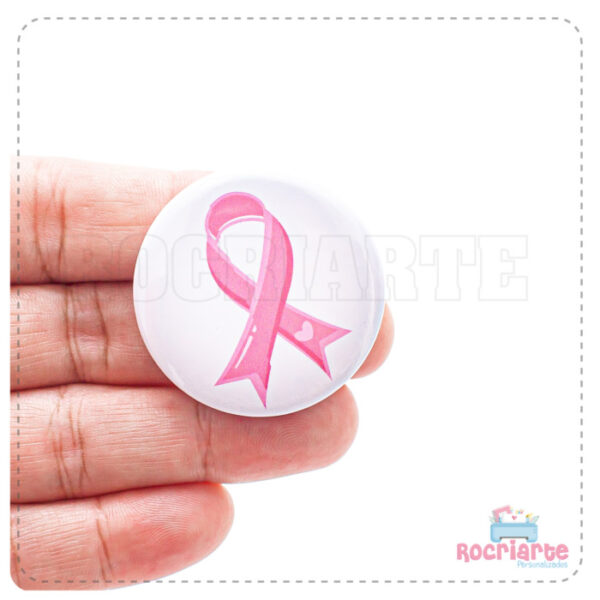 Button Alfinete (Broche) - Outubro Rosa - Imagem 4
