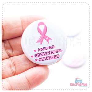 Button Alfinete (Broche) - Outubro Rosa