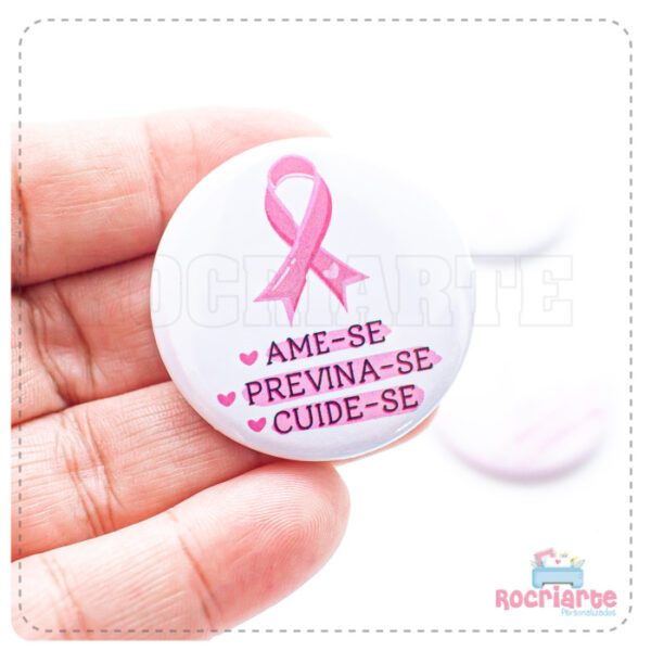 Button Alfinete (Broche) - Outubro Rosa