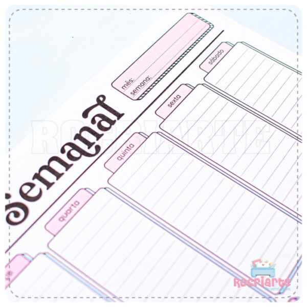 Planner de Mesa Semanal Permanente - Imagem 4