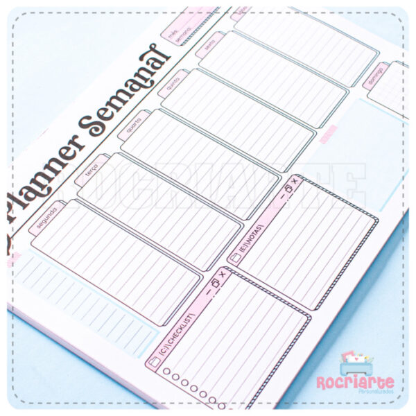 Planner de Mesa Semanal Permanente - Imagem 3