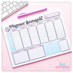 Planner de Mesa Semanal Permanente