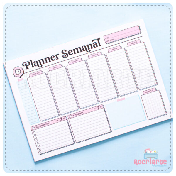 Planner de Mesa Semanal Permanente - Imagem 7