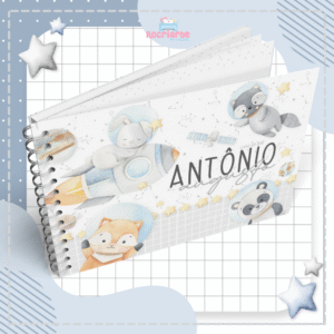Astronauta Animais Aquarela