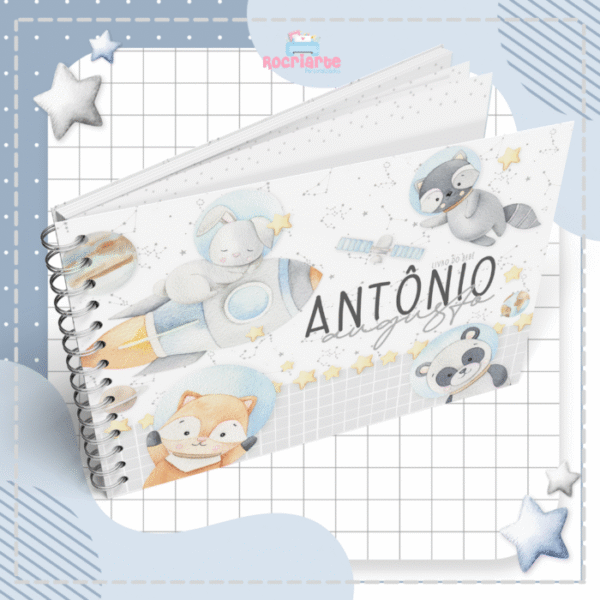 Astronauta Animais Aquarela